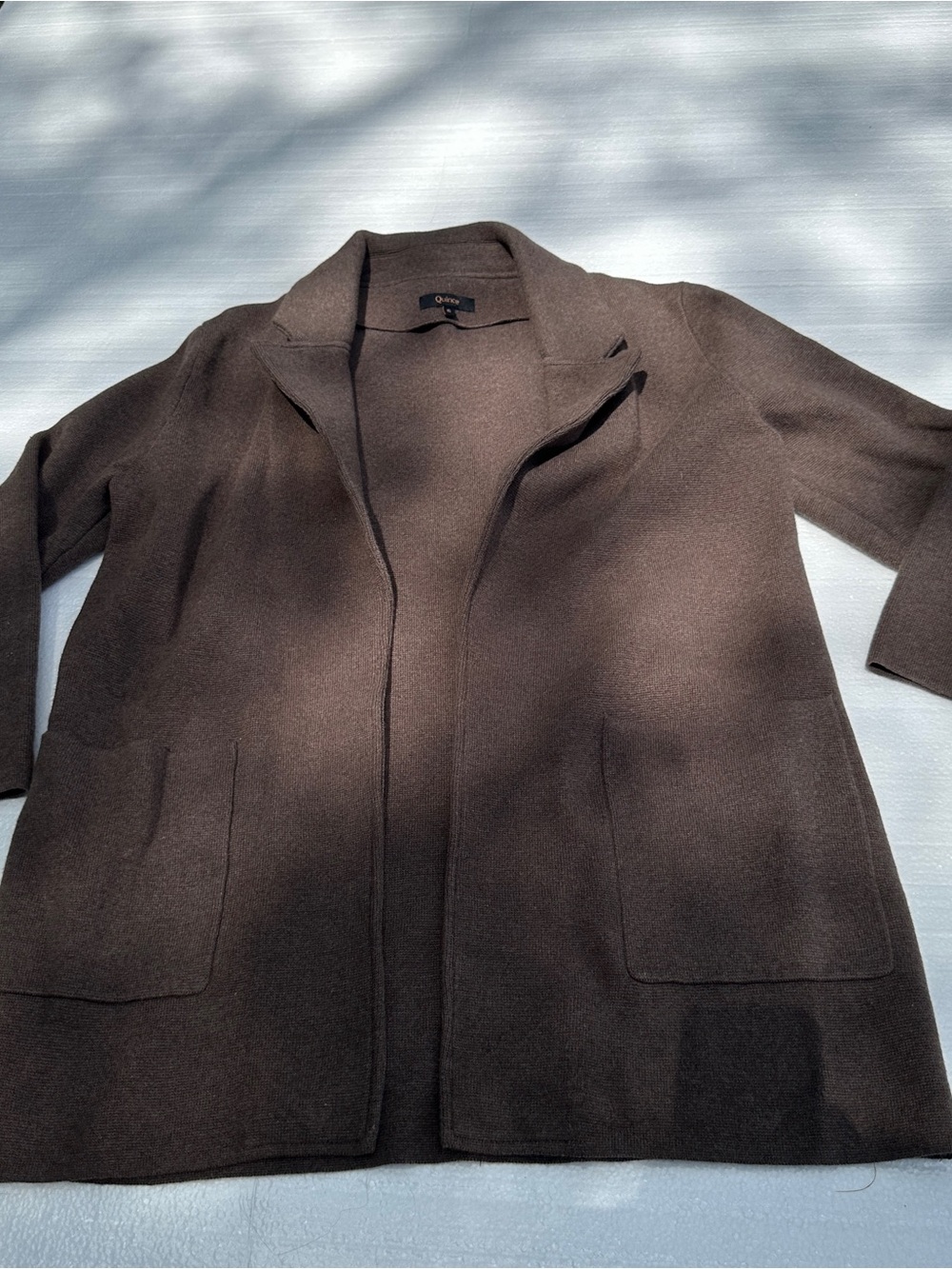 Quince 100% Organic Cotton Knit Blazer Size Medium - Picture 3 of 8